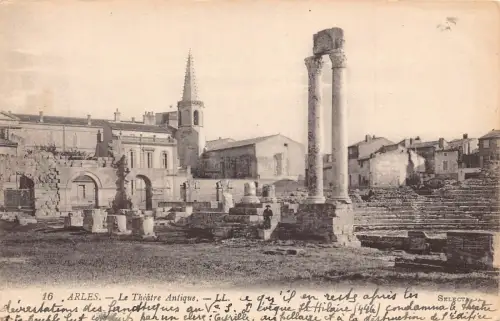 C015 Frankreich, Arles Le Theater Antike Vintage Postkarte