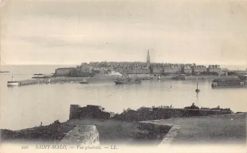 C015 Frankreich, Saint Malo Vue Generale Vintage Postkarte
