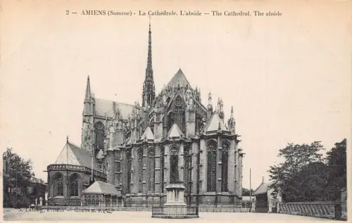 C014 Frankreich, Amiens La Cathedrale L'abside Vintage Postkarte