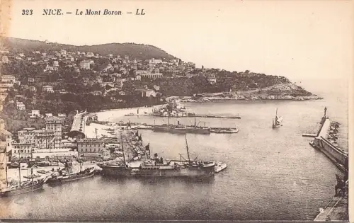 C014 Frankreich, Schöne Le Mont Boron Vintage Postkarte