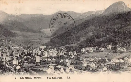 C015 Frankreich, Le Mont Dore Vue Generale 1930 Vintage Postkarte