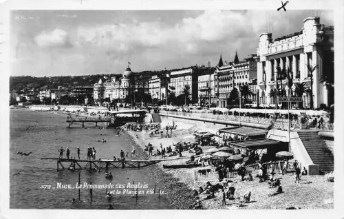 C015 Frankreich, Nice La Promenade des Anglais 1939 alte Postkarte