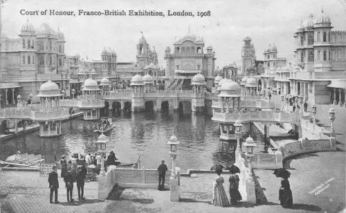 A058 England 1908 Court of Honour Franco British Exhibition London Postkarte