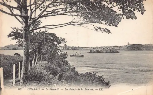 C016 Frankreich, Dinard Le Vicomte La Pointe de la Jument Vintage Postkarte