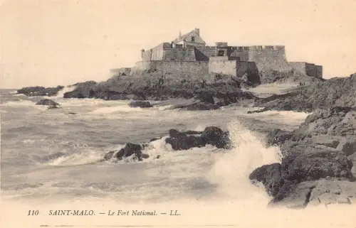 C016 Frankreich, Saint-Malo Le Fort National Postkarte