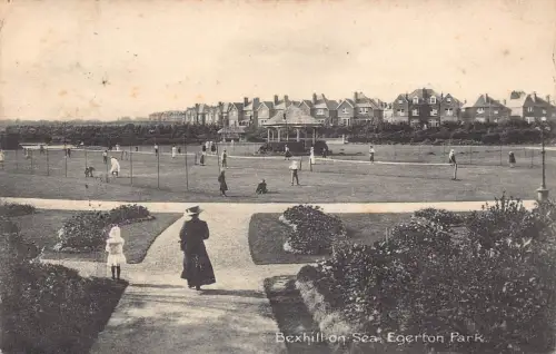 A058 England 1915 Bexhill-on-sea Egerton Park Vintage Postkarte