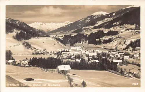 L312 Österreich Steinach Tirol im Winter mit Nordkette Schnee Vintage Postkarte