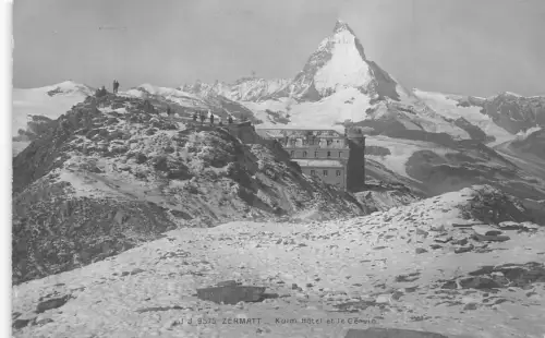 L309 Schweiz Zermatt Kulm Hotel et le Cervin Mountain Vintage Postkarte