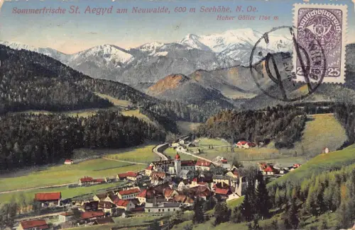 L146 Österreich 1920 Sommerfrische St. Aegyd Neuwalder Wald Vintage Postkarte