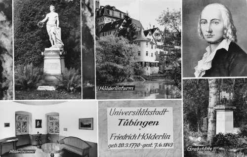 L311 Deutschland Universitätsstadt Tübingen Hoelderlinturm Grabstätte Postkarte