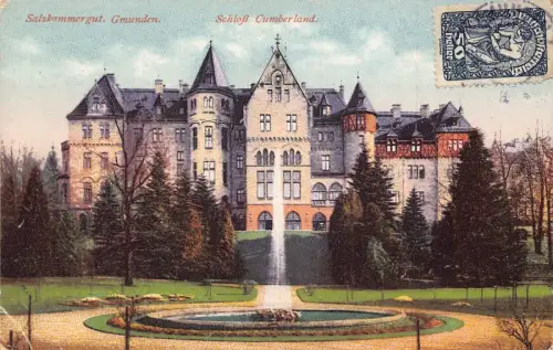 L146 Österreich 1920 Schloss Cumberland Schloss Salzkammergut Gmunden Postkarte