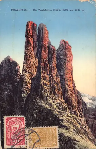 L145 Italien 1920 Dolomiten Die Vajolet Luerme Berg Vintage Postkarte