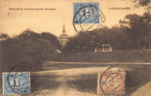 L143 Niederlande 1922 Den Haag Waterpartij Scheveningsche Boschjes Postkarte