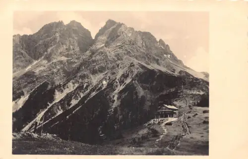 A073 Österreich Martenberghuette a Fernp b Bieberwierhütte Berggipfel Postkarte