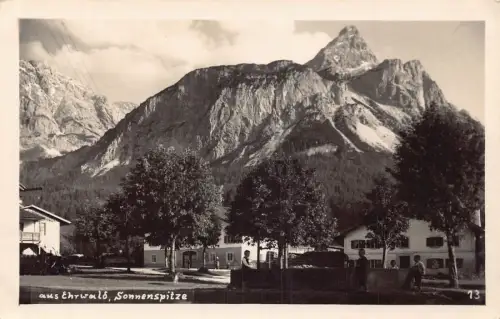 A073 Österreich Ehrwald Sonnenspitze Berggipfel Kinder RPPC Postkarte