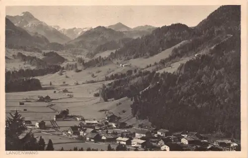 A074 Deutschland Langenwang Allgäu Widdersteingebirge Vintage Postkarte
