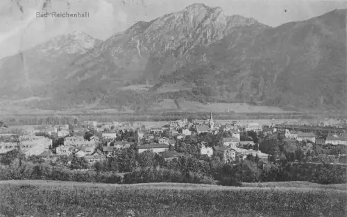 A073 Deutschland 1911 Bad Reichenhall Gesamtansicht Vintage Postkarte