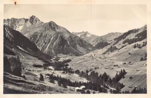 A074 Österreich Mittelberg mit Widderstein Berg Vintage Postkarte