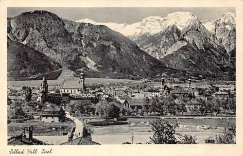 A072 Österreich 1939 Solbad Hall Tirol Gebirgsdorf Vintage Postkarte