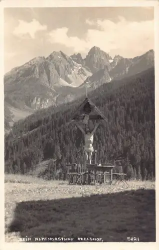 A070 Österreich Beim Alpengasthof Adelshof Jesus am Kreuzberg Postkarte