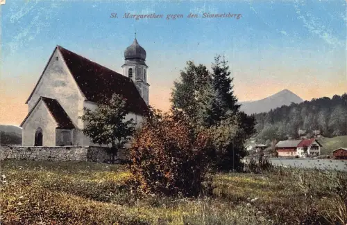 A071 Österreich St Margarethen gegen den Simmetsberg Vintage Postkarte