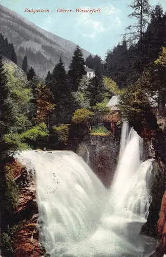 A068 Österreich 1912 Badgastein Oberer Wasserfall Wasserfall Vintage Postkarte