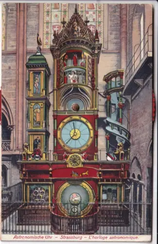 A067 Neuheit Mechanische Straßburger Astronomische Uhr Dom Postkarte