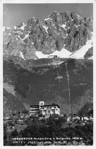 A069 Österreich Innsbruck Hungerburg Seegrube Hotel Mariabrunn RPPC Postkarte
