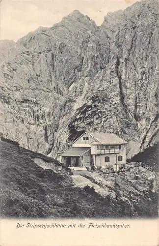A069 Österreich Die Strpsenjochhütte Fleischbankspitze Hütte Berg Postkarte