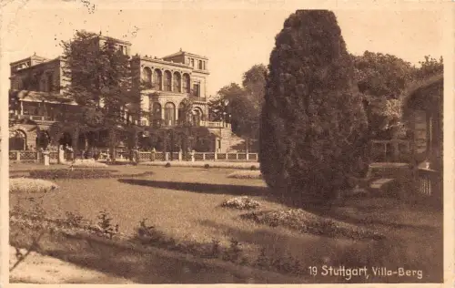 L170 Deutschland 20er Jahre Stuttgart Villa-Berg Vintage Postkarte