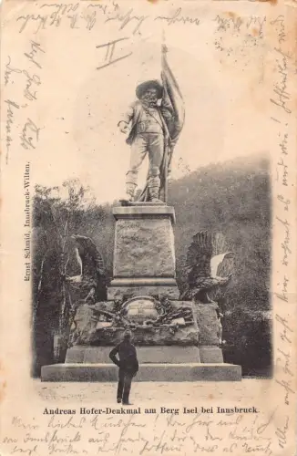 A069 Österreich 1901 Innsbruck bei Andreas Hofer Denkmal Berg Isel Postkarte