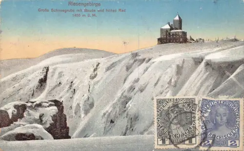 A065 Polen 1914 Riesengebirge Riesengebirge Schneegrube Postkarte