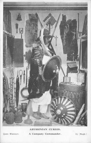 B636 Äthiopien Abessinische Kuriositäten Kompanie Kommandant Quex Museum Postkarte