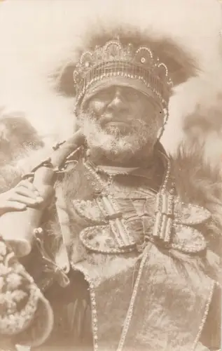 B636 Äthiopien Ureinwohner Krieger mit Dekorationen Ethno RPPC Vintage Postkarte