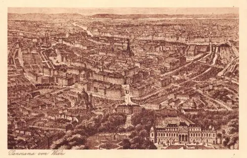 A066 Österreich 1938 Wien Wien Panorama Führer in Wien Stempel Postkarte