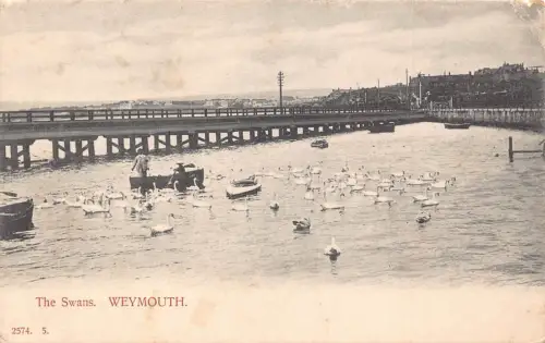 A890 England Weymouth The Swans Bridge Vintage Postkarte
