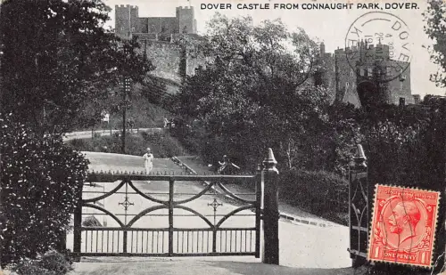 A891 England 1933 Dover Castle aus Connaught Park Vintage Postkarte