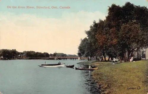 A892 Kanada auf dem Avon River Stratford Ontario Kanada Boote Postkarte