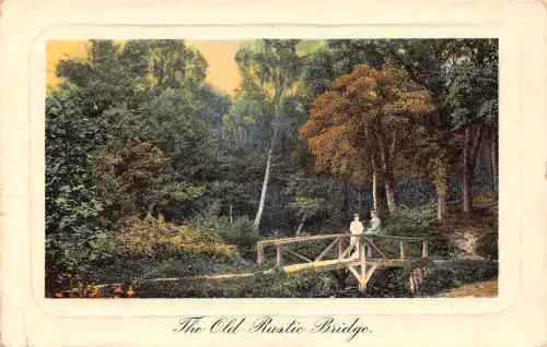 A891 England 1908 The Old Rustic Bridge Vintage Postkarte
