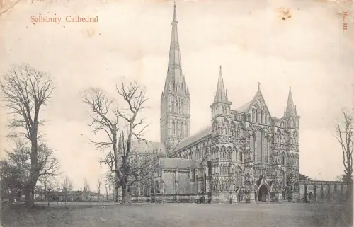 A890 England 1903 Salisbury Cathedral Vintage Postkarte