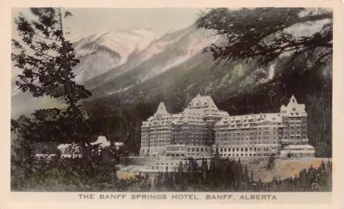 A892 Kanada Banff Springs Hotel Banff Alberta RPPC Vintage Postkarte