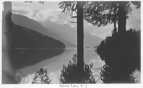 A893 Kanada Sproat Lake VI RPPC Vintage Postkarte