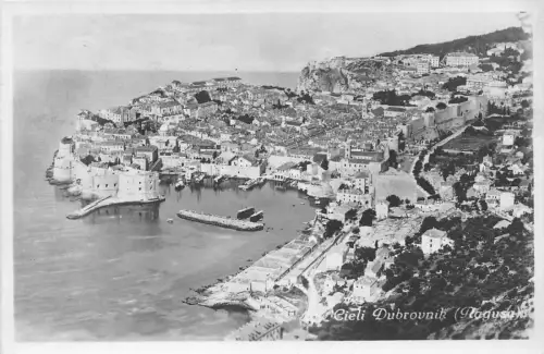 Kroatien Cieli Dubrovnik Ragusasee RPPC Vintage Postkarte