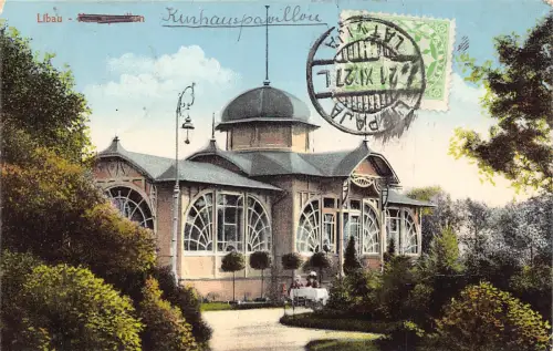 Lettland 1927 Libau Kunhauspavillion alte Postkarte