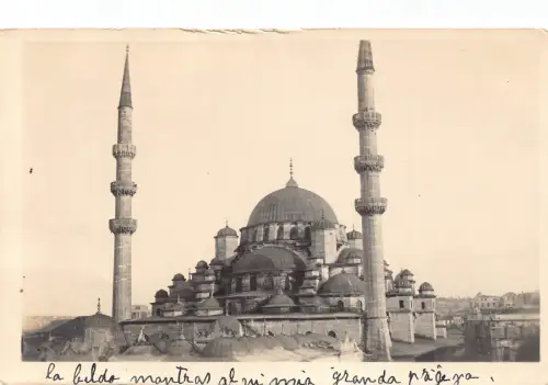 Türkei Istanbul Yeni Cami Moschee Vintage Postkarte