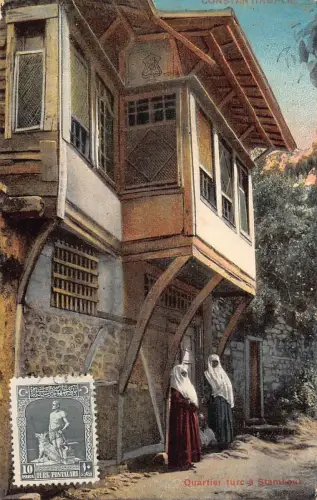 Türkei Istanbul Quartier turc a Stamboul Muslimische Frauen Vintage Postkarte