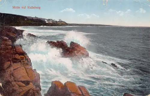Schweden 1928 Molle vid Kullaberg Sea Cliffs Vintage Postkarte