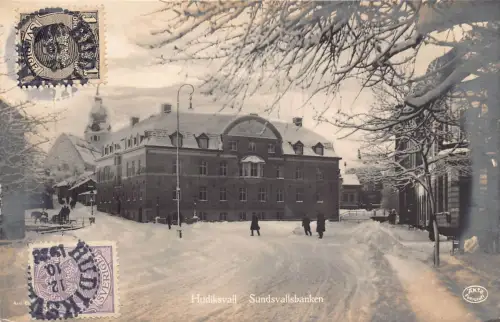 Schweden 1926 Hudiksvall Sundsvallsbanken Bank Vintage Postkarte