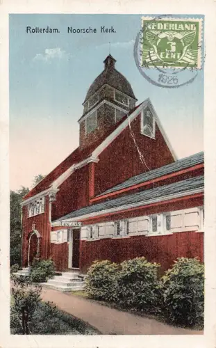 Niederlande 1926 Rotterdam Noorsche Kerk Kirche Vintage Postkarte