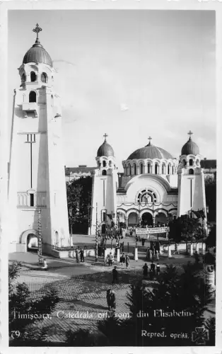 Rumänien Timisoara Catedrala Ortodoxa Elisabetin Kathedrale RPPC Postkarte